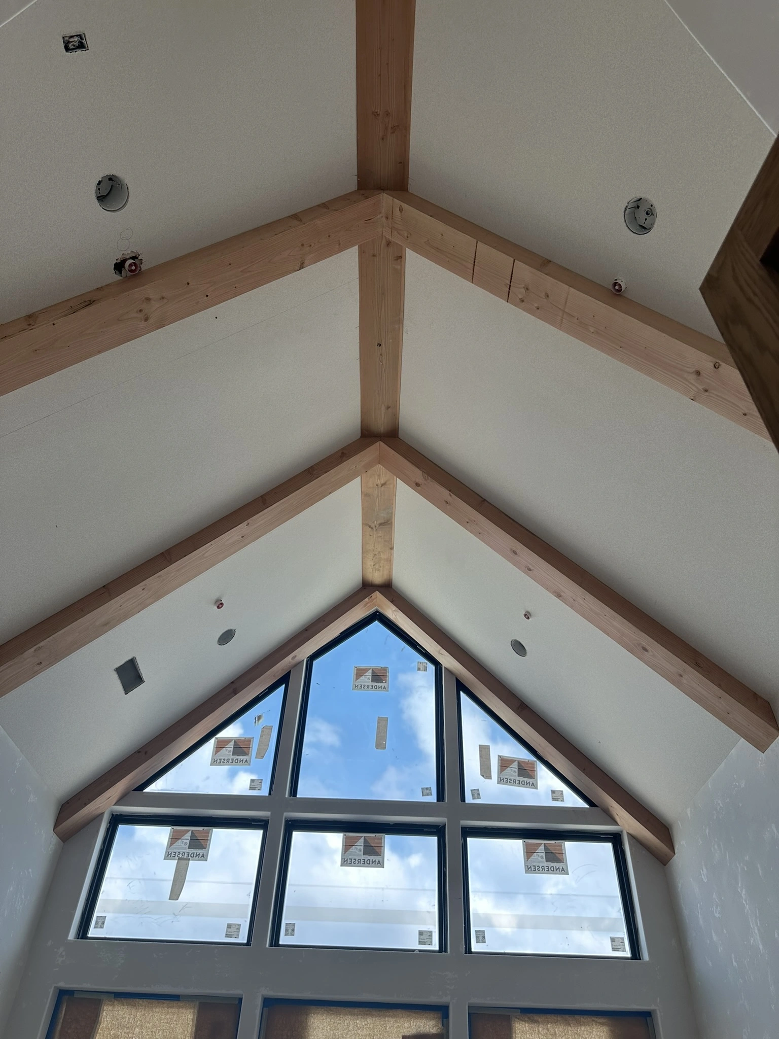 Beam installation and Staining by HT Contractors, Frisco, TX